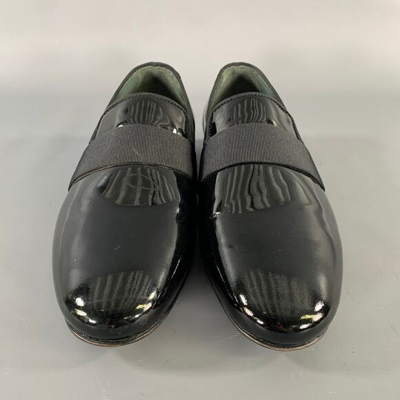 LANVIN Size 6 Black Patent Leather Slip On Loafers main image 9